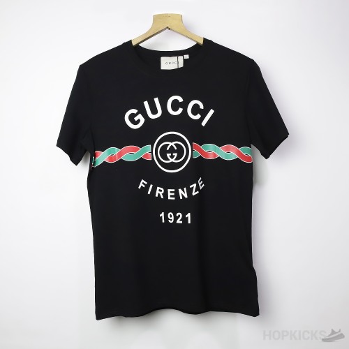 Gucci Logo Washed Print Black T-shirt